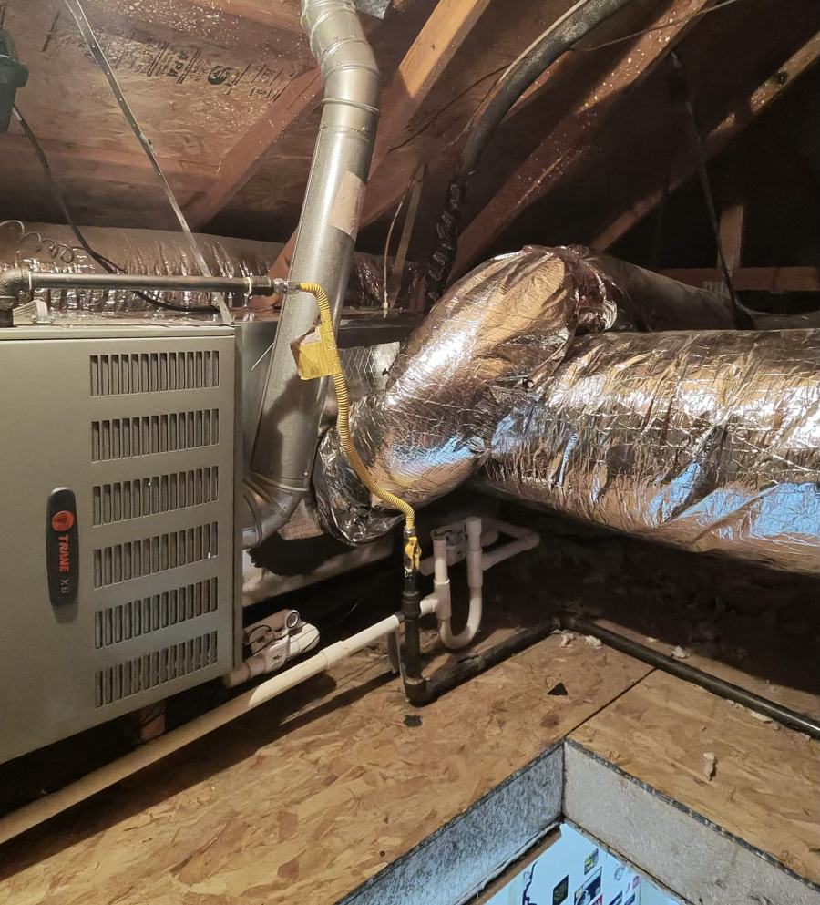 Poway attic after a system replacement