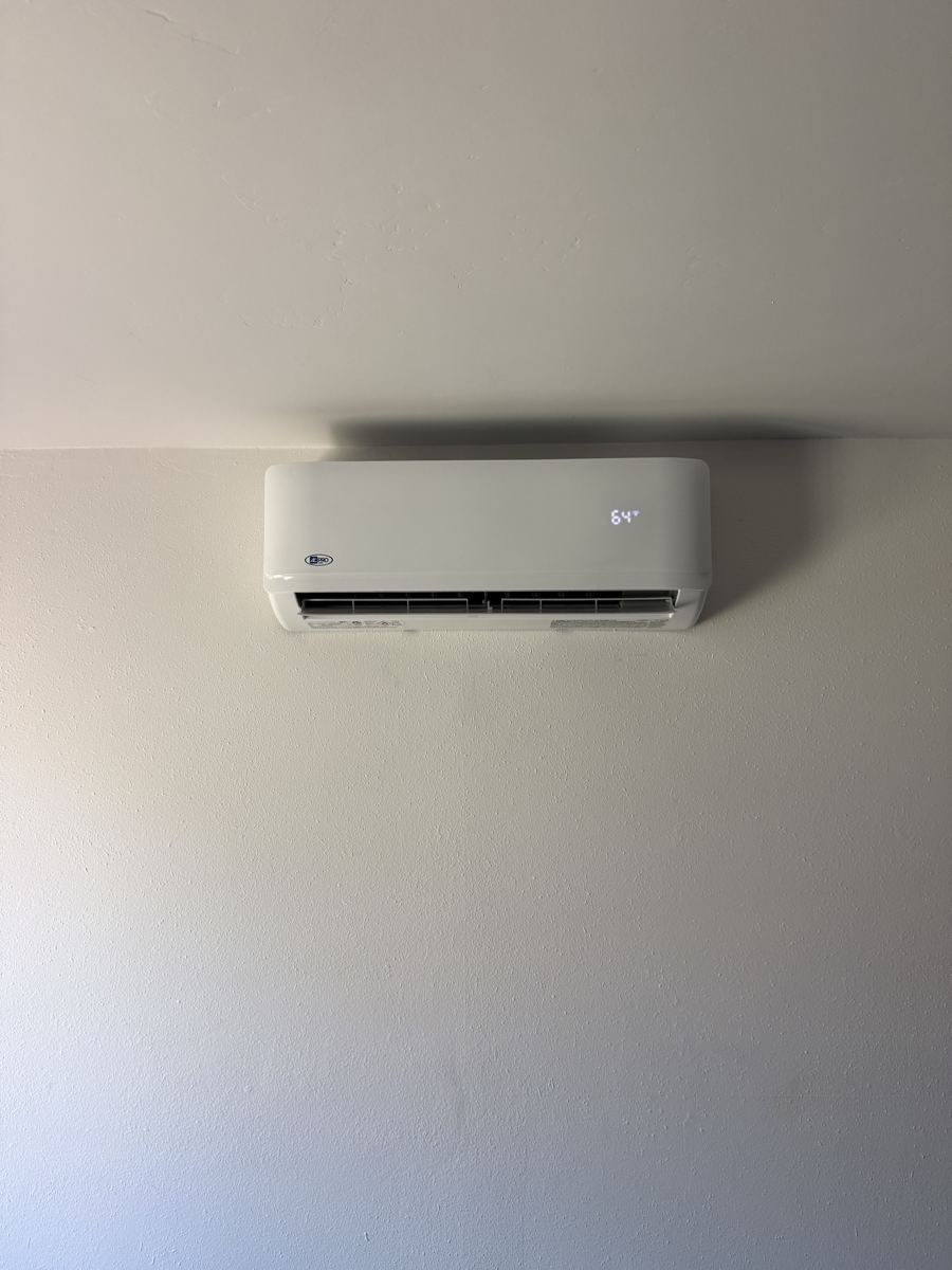 Wall-mounted ductless mini-split head