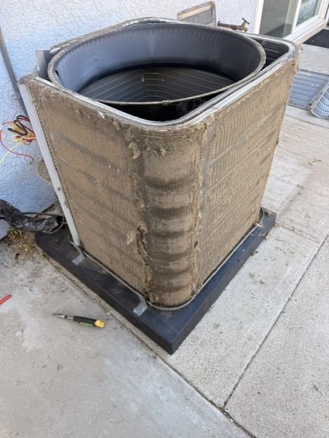 Condenser opened up for a deep clean in Murrieta